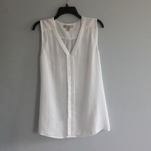 Banana Republic white sleeveless blouse, Size Tall 14